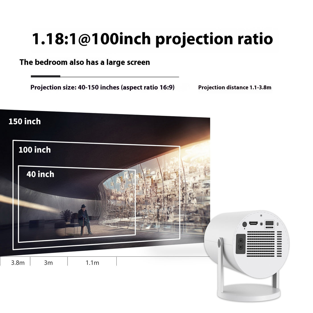 Portable Projector Small Straight Projector For Home Use